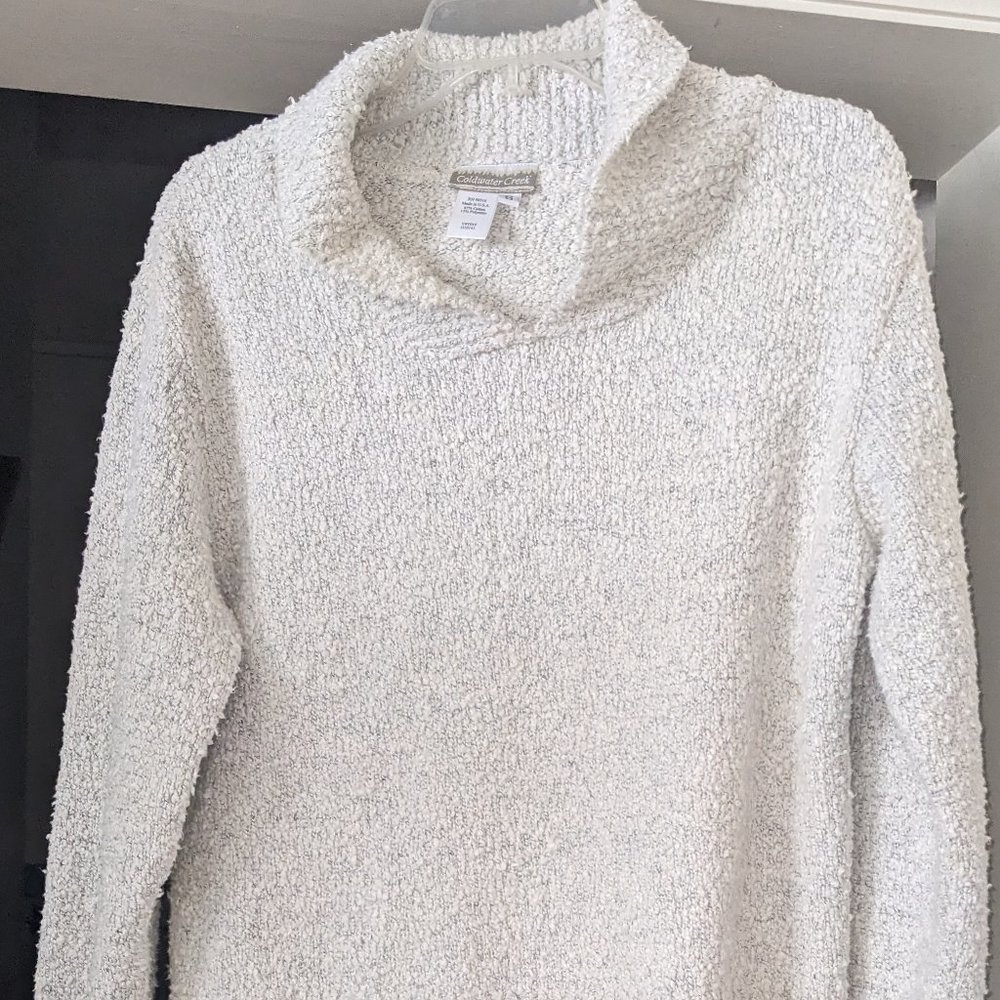 Coldwater Creek nubby knit pullover collared sweater size small.